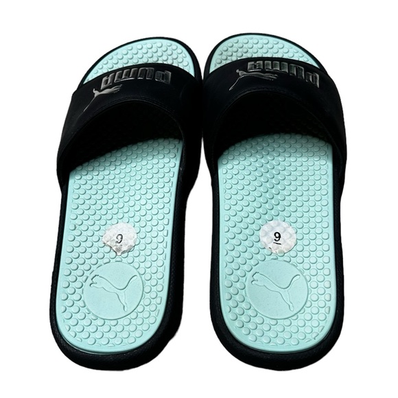 Puma Open Toe Sandals Black Size 9 - Picture 3 of 7